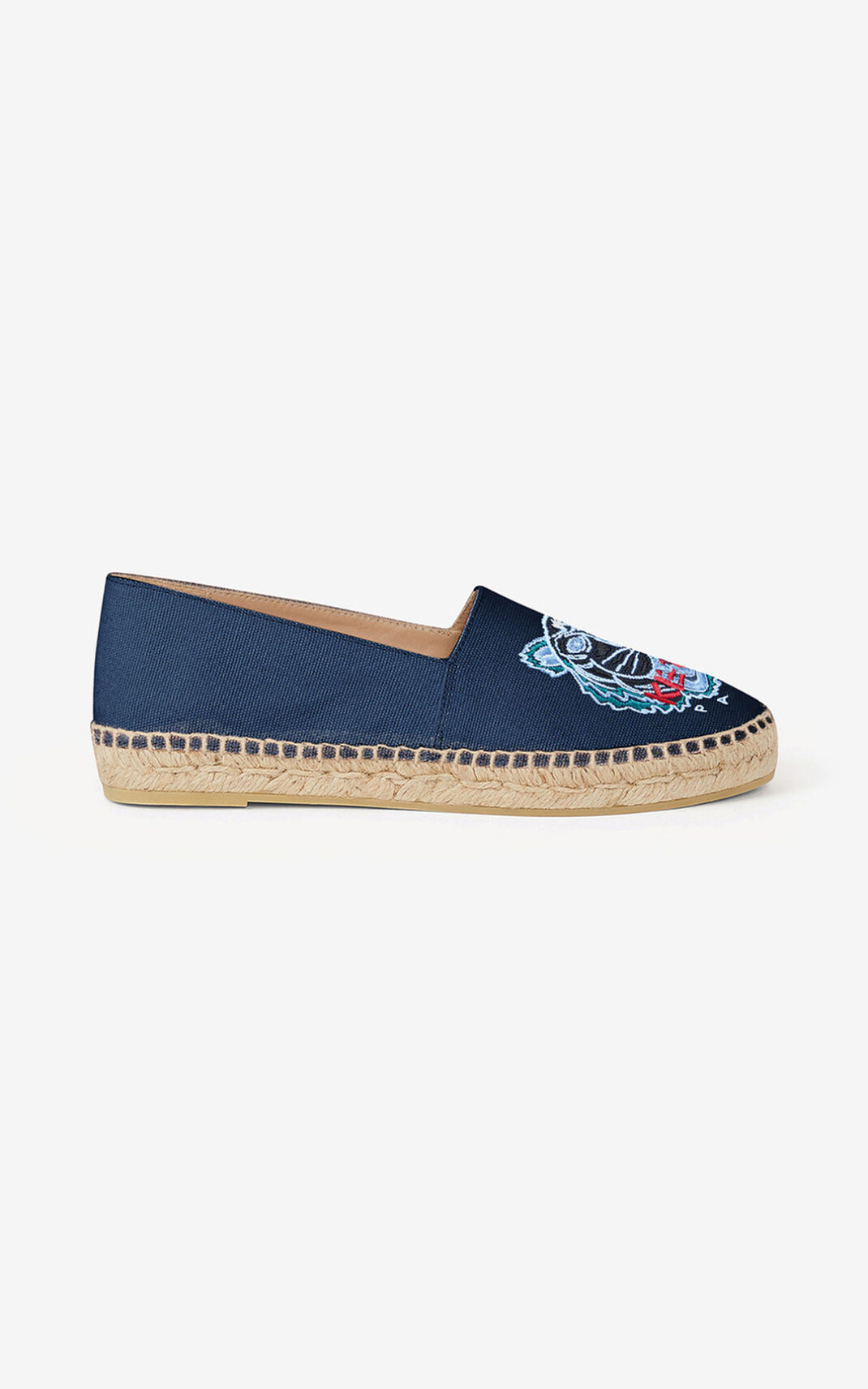 Kenzo Tiger Lona Alpargatas Mujer Azul Marino Azules | 8937046-DN